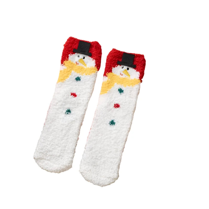 Cozy Christmas Fleece Socks, Ultra-Soft Coral Fleece, Festive Patterns, Breathable, Fits Women’s 5-9, Men’s 4-8