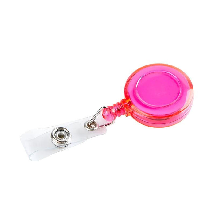 Pink Retractable Badge Holder.