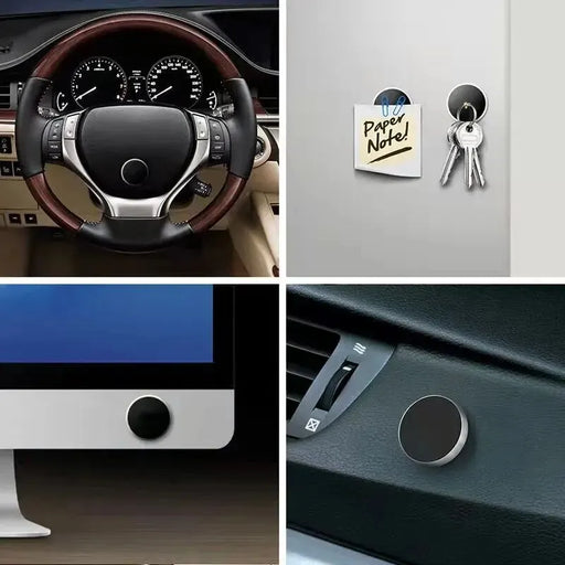 silver Magnetic Phone Holder in different uses