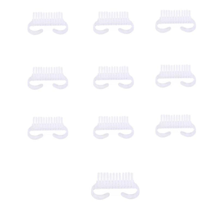 10 white Nail Cleaning Brushes