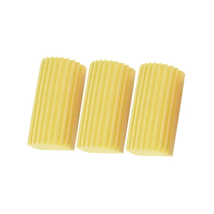 Three Yellow Damp Clean Duster Sponges.