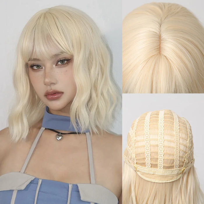 Synthetic Bob Wigs With Bangs