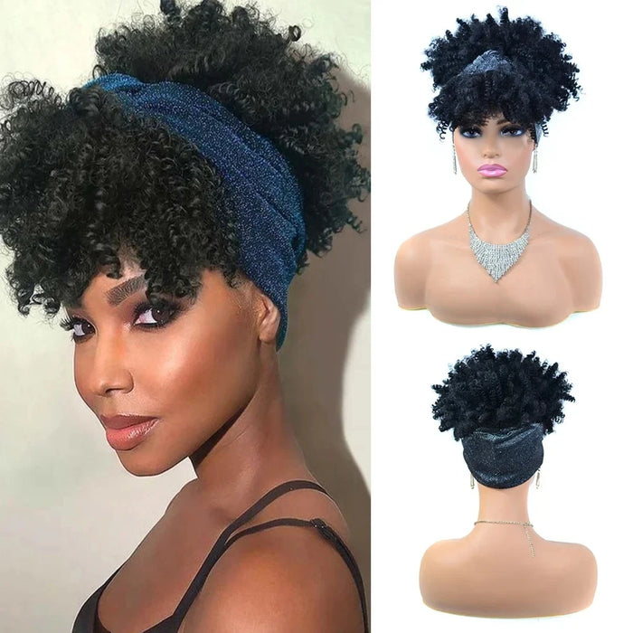 Short Curly Headband Wigs