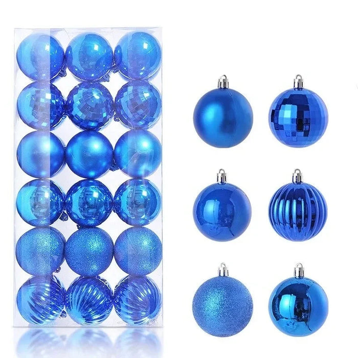 Christmas Tree Ornaments, 24 or 36 Piece Set, Vibrant Holiday Colors, Lightweight & Durable, Perfect for Tree, Wreaths, and Garlands