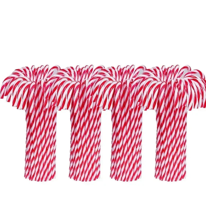 Candy Cane Ornaments, 6-inch Red & Green PVC Decorations, Set of 10, 20, or 40, Perfect for Christmas Trees & Holiday Crafts