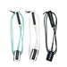 Three surf leashes in different colors—mint, white, and black - displayed side by side.