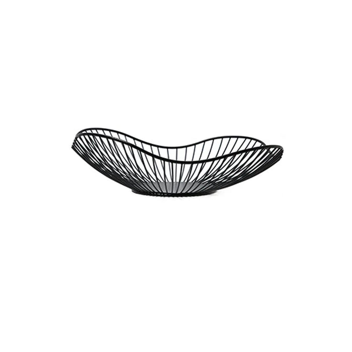 black wide Metal Wire Fruit Basket