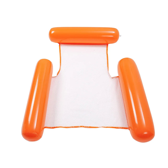 Orange Inflatable Water Hammock Recliner.