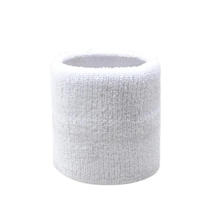 white Fitness Sweatband Wrist Guard