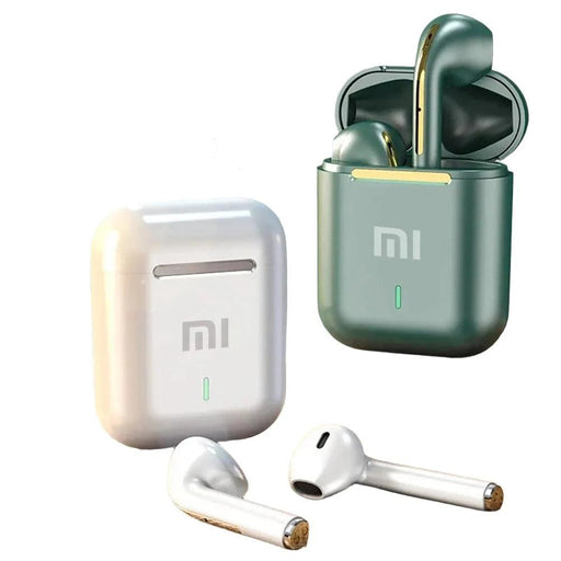 White Wireless Headphones and green