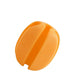 A single orange silicone rod holder shown on a white background, emphasizing its grooves designed to hold rods securely.