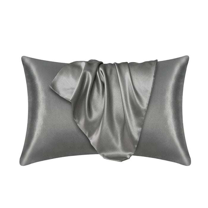 dark gray silk pillowcase