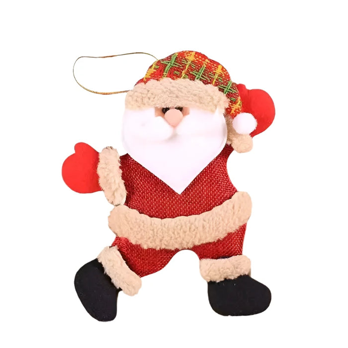 Plush Christmas Ornaments – Soft Felt and Fabric Decorations Featuring Santa, Snowman, Reindeer, and Bear, Perfect for Trees and Holiday Gifts