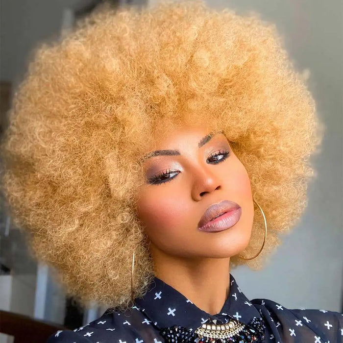 Short Synthetic Afro Wigs