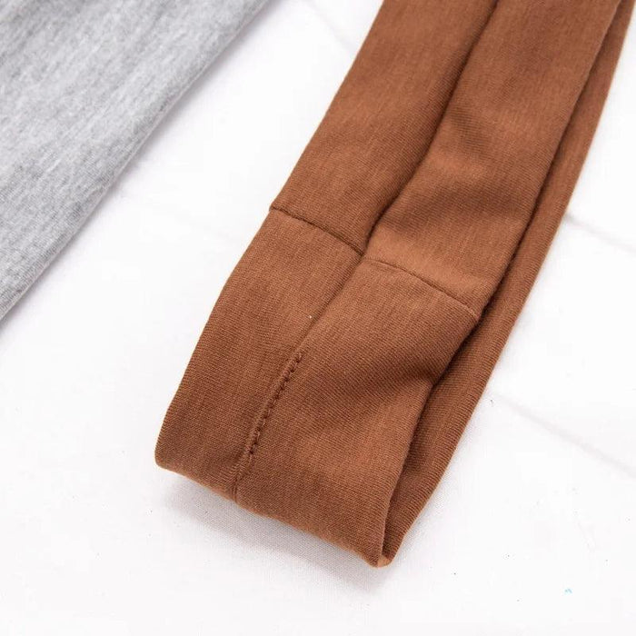 Brown and Gray Elastic Headbands.