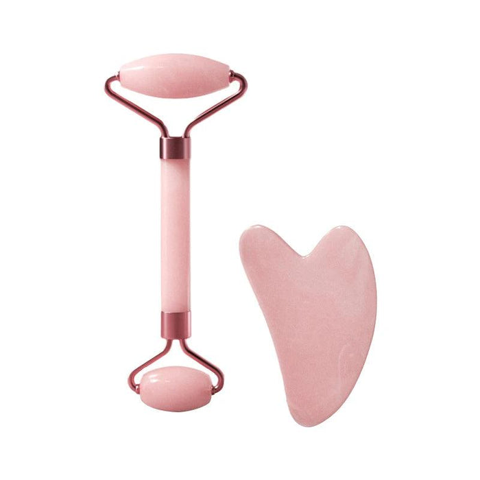 Pink Gua Sha and face roller