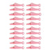 Twenty Fish Mouth Sewing Machine Needle Threaders in pink.