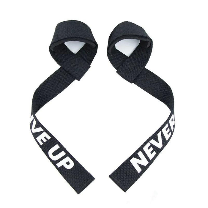 black Non-Slip Lifting Straps