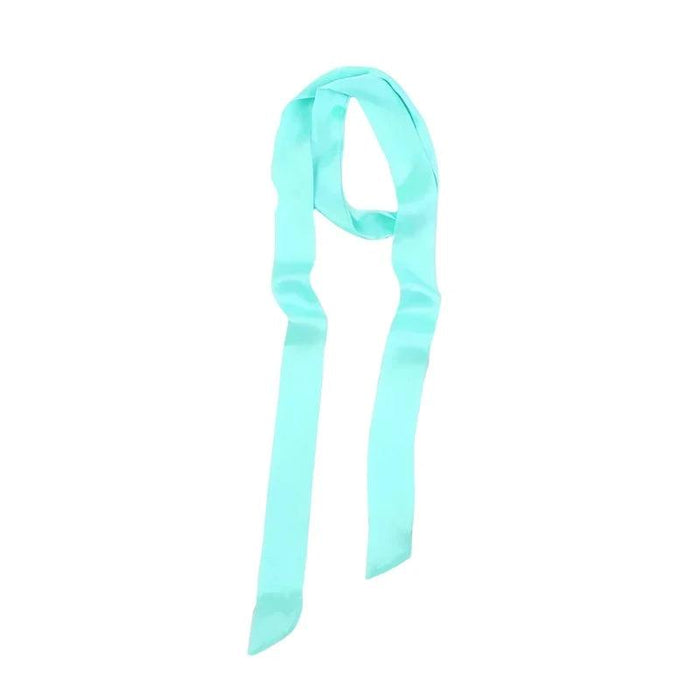 cyan Chiffon Silk Scarfs