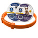 orange flea and tick collar with packaging for both cats and dogs.