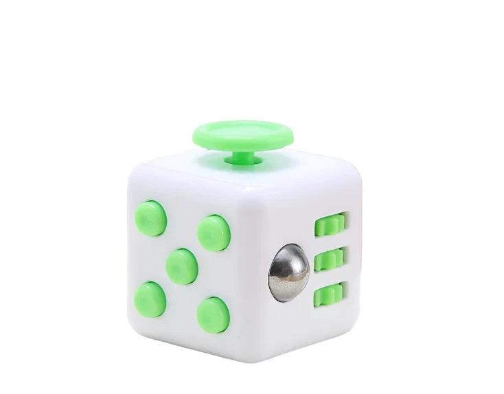 Lime and white Fidget Dice