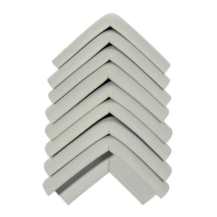 Eight gray corner protectors display on white background.