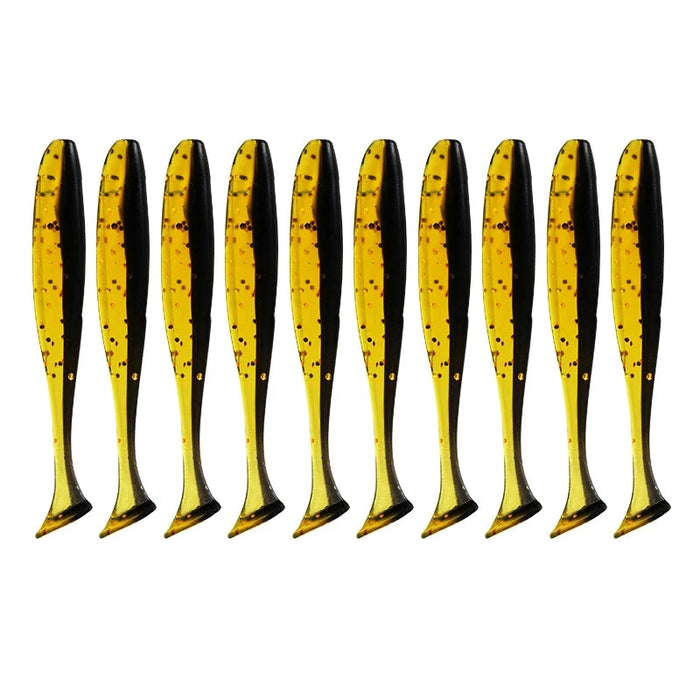 10 Pieces of black and yellow Fishing Lure.