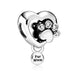 Paw silver charm