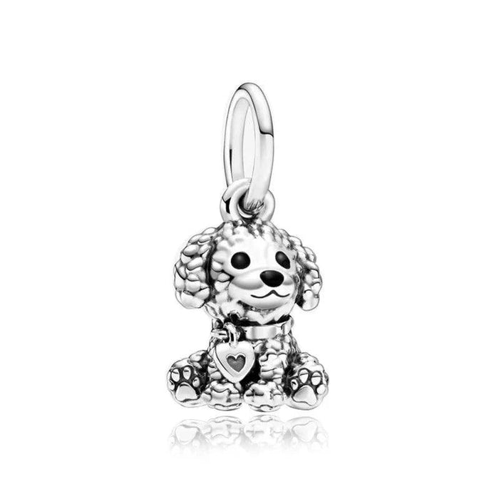 Puppy silver charm