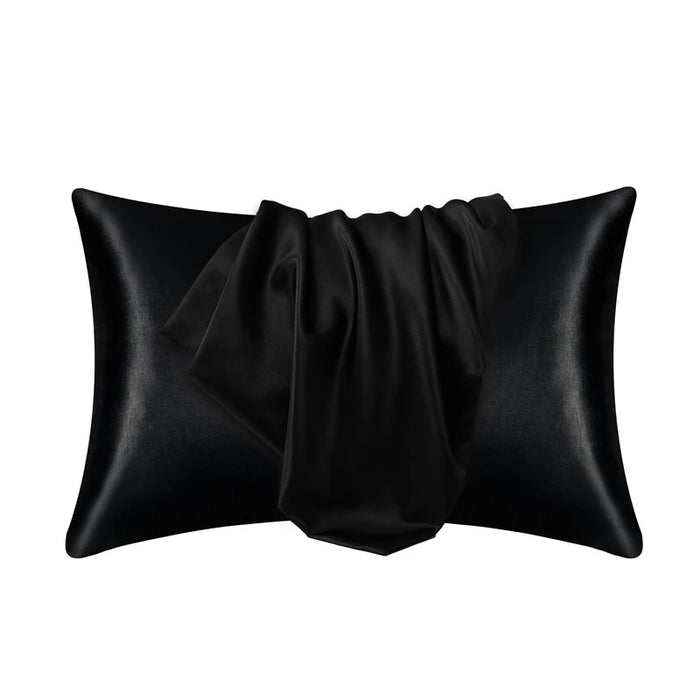 black silk pillowcase