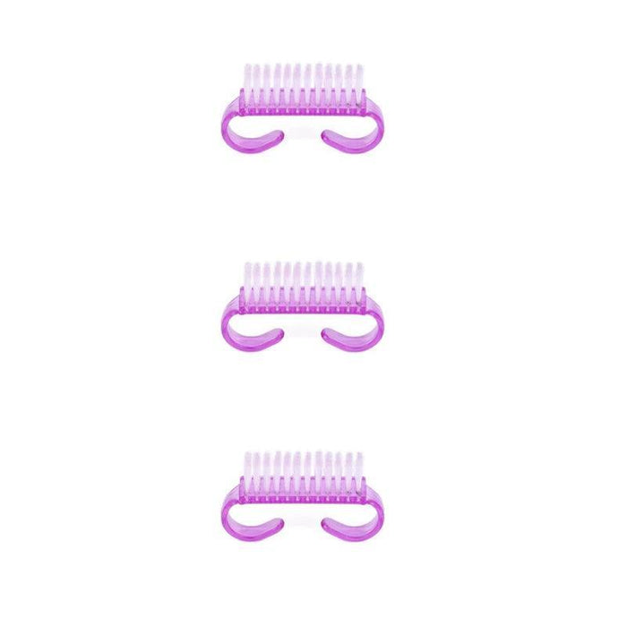 3 purple Nail Cleaning Brushes