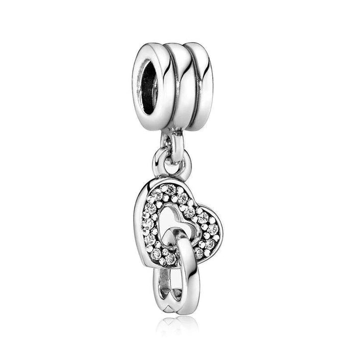 Hearts silver charm