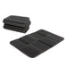 Black  Foldable Foam Mats: Two foldable foam mats, one in black and the other in blue, placed side by side, both featuring a textured surface with a pattern of raised dots for cushioning and support.