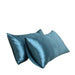 blue silk 2 pillowcases