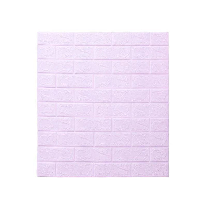 A light pink wall panel with a brick-like texture.