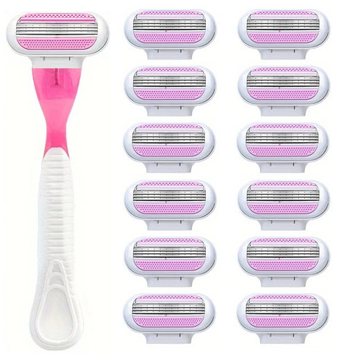 1 pink Razor Holder 12 Blades