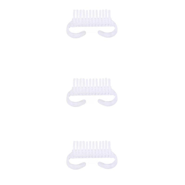 3 white Nail Cleaning Brushes