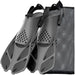 Gray Snorkel Fins with mesh bag.