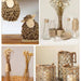 various DIY crafts using jute twine for rustic decorations.