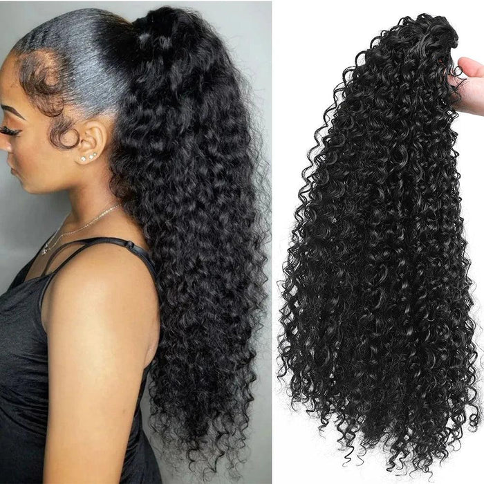 Long Afro Hair Extensions, 20-Inch Kinky Curls, Clip-In Design, Lightweight, Natural Texture, 6 Colors, Perfect for Instant Volume and Style