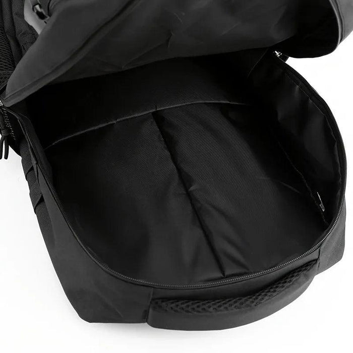 The interior of the backpack, showing a spacious main compartment. The design seems to prioritize organization and storage, with ample room for carrying larger items or packing for longer trips.