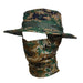 Digital camo hat with matching face cover.