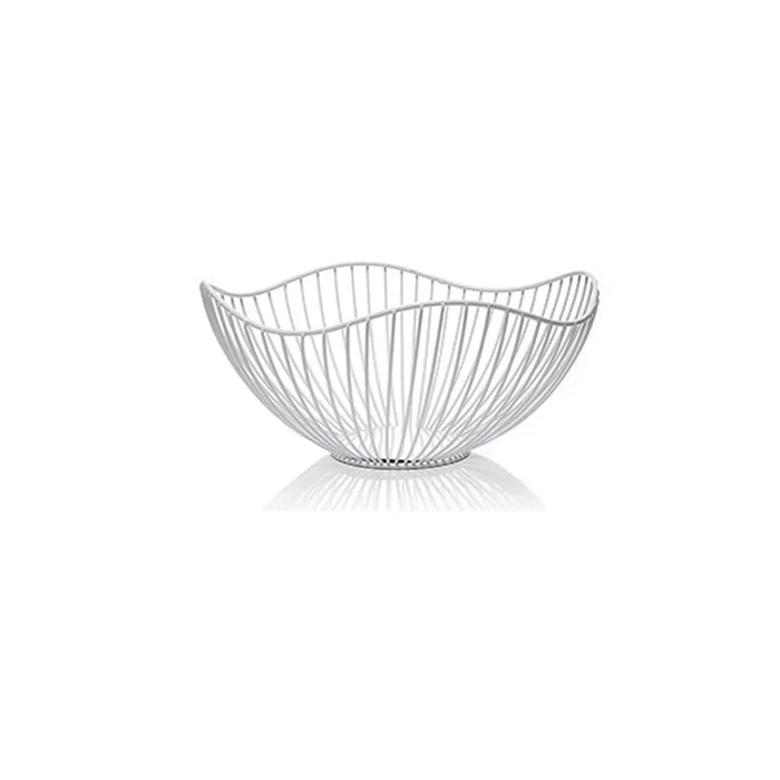 white Metal Wire Fruit Basket