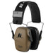 Side view of brown Arm Next earmuffs, showing the comfortable headband and compact ear cups.