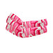 Pink and white camouflage sports arm sleeve, stylish and protective for outdoor activities. Display on white background.