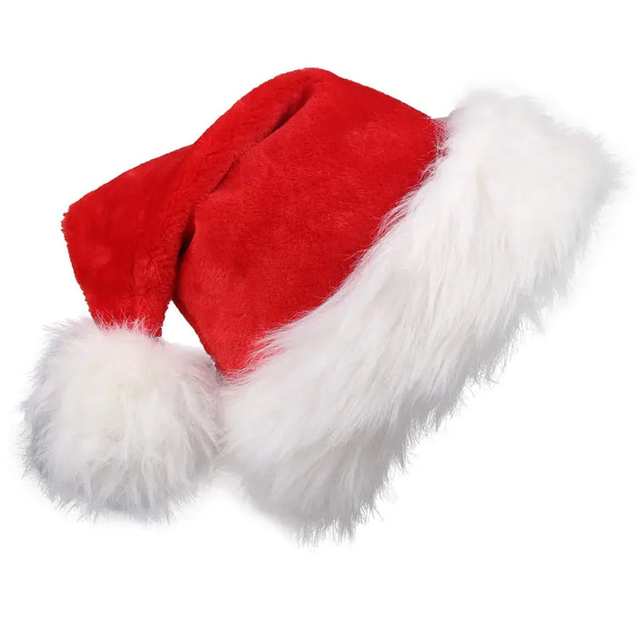 Christmas Santa Hat, Cozy Plush, Perfect for Holiday Celebrations, Available in Kids and Adult Sizes