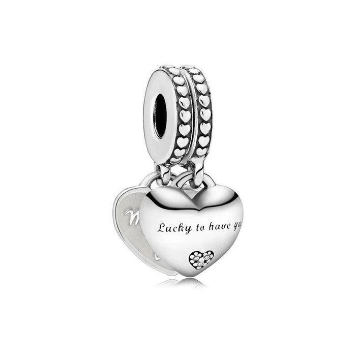 Hearts Silver Charm