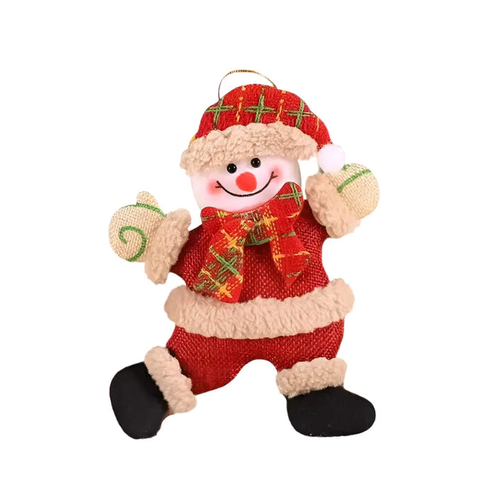 Plush Christmas Ornaments – Soft Felt and Fabric Decorations Featuring Santa, Snowman, Reindeer, and Bear, Perfect for Trees and Holiday Gifts