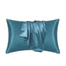 blue silk pillowcase