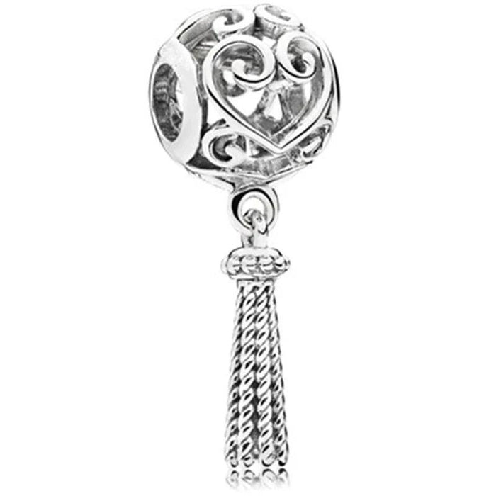 Ball with ropes silver charm